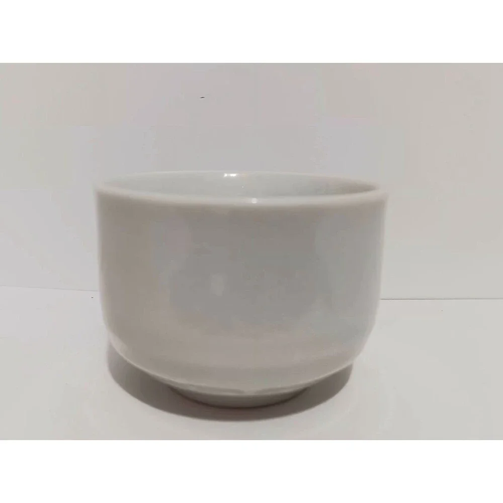 Japanese Porcelain  Yunomi Tea Cup Irises  Floral Design 2